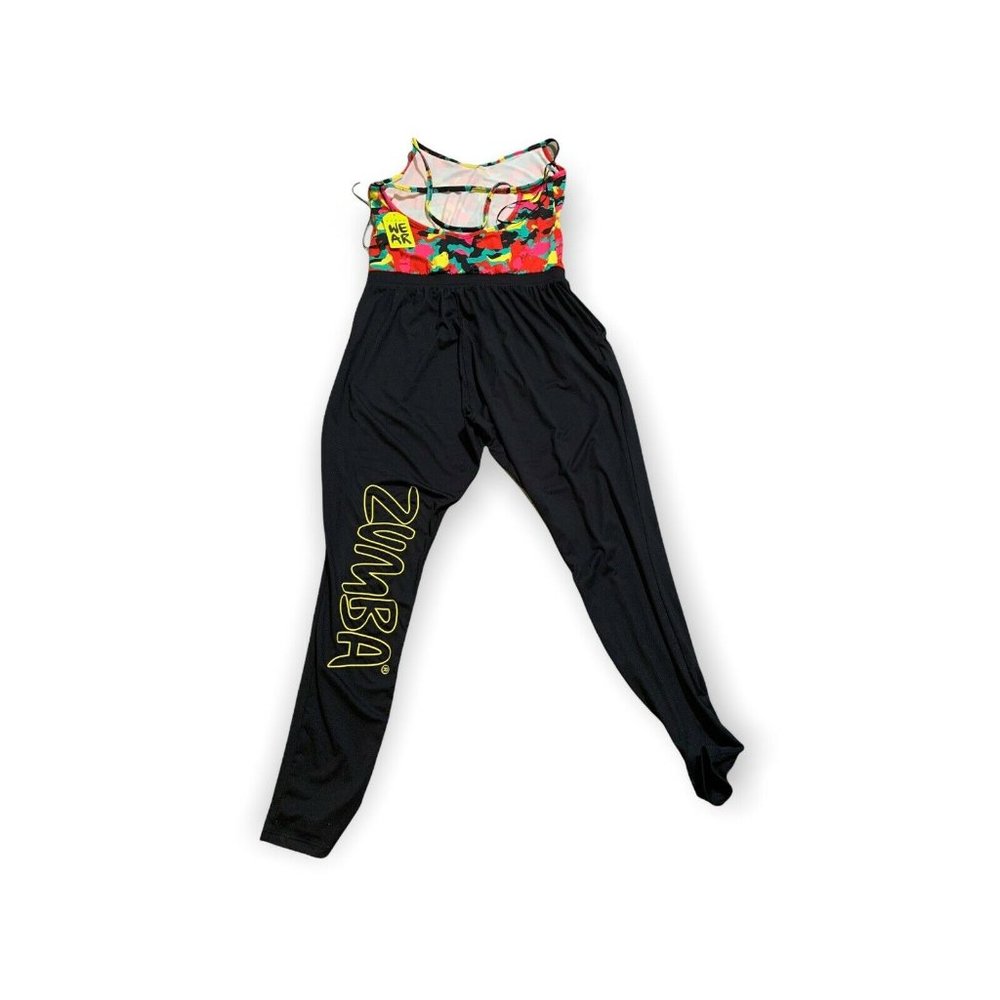 New With Tag Zumba Wear Kingston Vibe Jumpsuit Workout Exercise Pant Shirt S/P